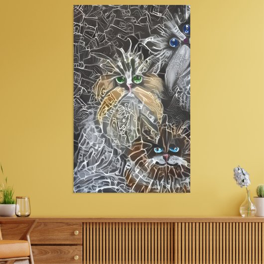 Cat3 - Fotobom Canvas Afdruk (Insitu (Woonkamer))