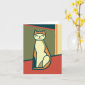 Cat #001 door Phillip Clark ・ PerfectlyHank.com Kaart (Gele Bloem)