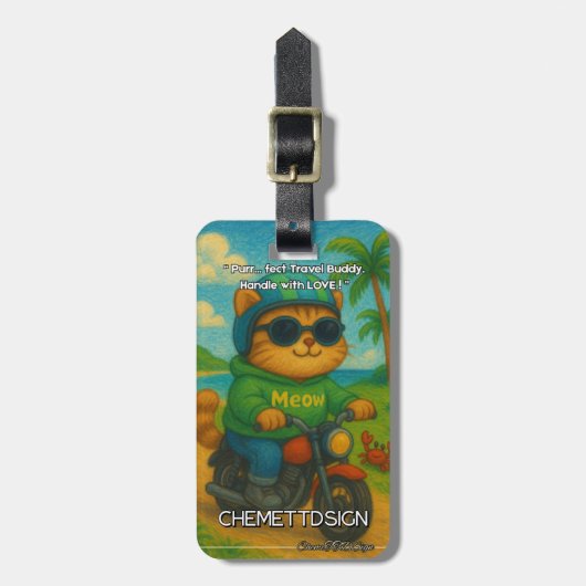 Cat 05 Kids Bagagelabel (Voorkant verticaal)