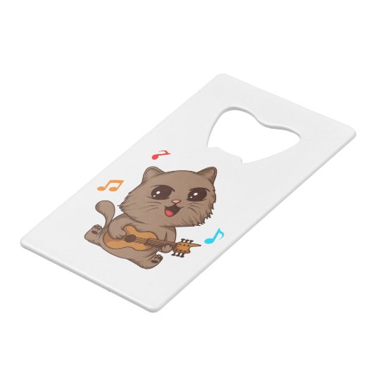 Cat 12 creditkaart flessenopener (Voorkant Gekanteld)