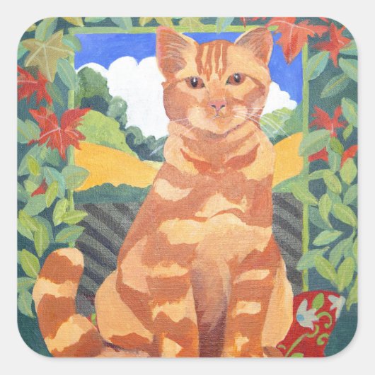 Cat 2014 vierkante sticker (Voorkant)