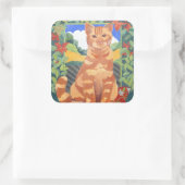 Cat 2014 vierkante sticker (Tas)