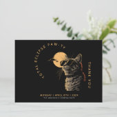 CAT 2024 Totale zonneverduistering kijkfeest Invi Bedankkaart (Staand voorkant)