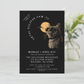 Cat 2024 Totale Zonsverduistering Bekijken Partij Kaart (Staand voorkant)