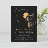 Cat 2024 Totale Zonsverduistering Bekijken Partij Kaart (Staand voorkant)