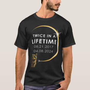 CAT 2024 totale zonsverduistering tweemaal in een T-shirt