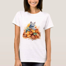 Cat 2 in Herfst T-shirt