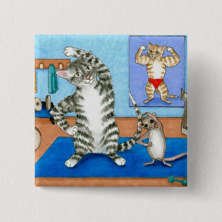 CAT 458-toets Vierkante Button 5,1 Cm