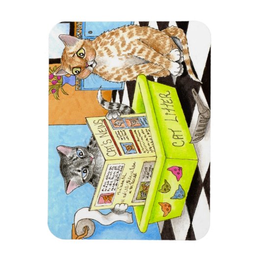 Cat 464 grappige Flexi Magnet Magneet (Verticaal)