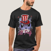 Cat 4th of July Patriotic T-shirt (Voorkant)