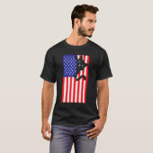Cat 4th Of July US Flag Patriotic American 1 T-shirt (Voorkant volledig)