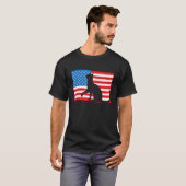 Cat 4th Of July US Flag Patriotic American T-shirt (Voorkant volledig)