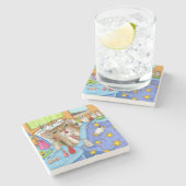 Cat 508 stenen onderzetter (Zijkant)