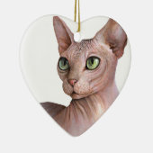 Cat 578 Sfynx white background Keramisch Ornament (Rechts)