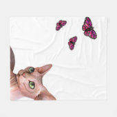Cat 578 Sphynx Fleece Deken (Voorkant (Horizontaal))