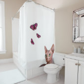 Cat 578 Sphynx Sphinx Douchegordijn (In situ)