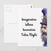 Cat 5 Advent Paarse feestkitten Briefkaart (Voorkant / Achterkant)