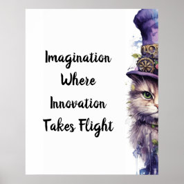 Cat 5 Advent Paarse feestkitten Poster