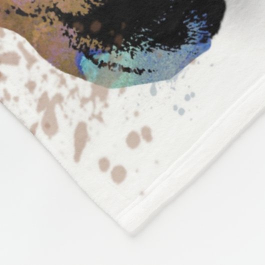 Cat 614 roze blauwe vlinder fleece deken (Hoek)