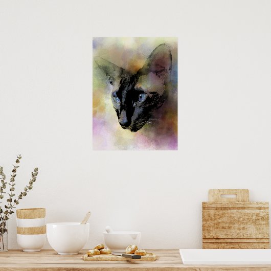 Cat 620 Siamese Poster (Keuken)