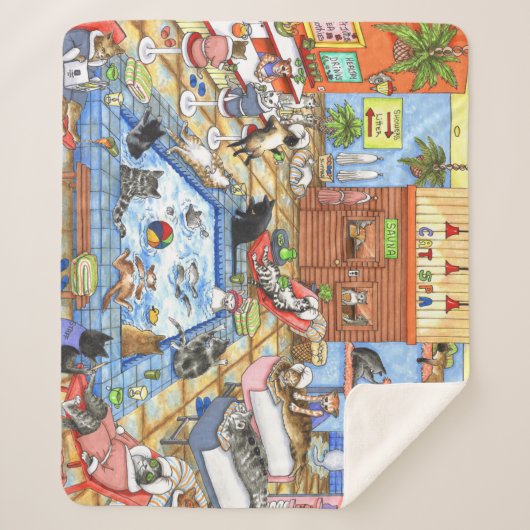 Cat 635 Cat spa Sherpa Deken (Voorkant)