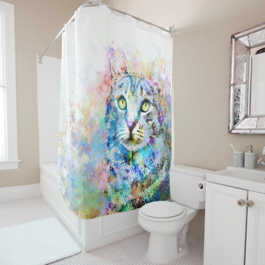 Cat 674 douchegordijn (In situ)