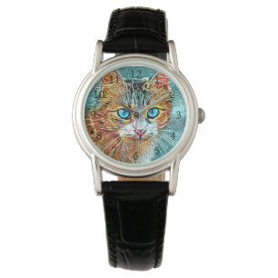 Cat 685 Turquoise Oranje Horloge