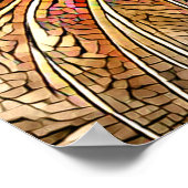 Cat 685 Turquoise Oranje Poster (Hoek)