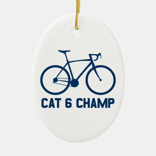 CAT 6 Champ Keramisch Ornament (Voorkant)