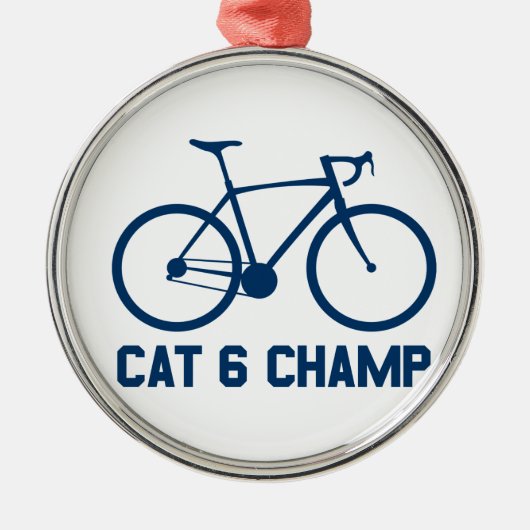 CAT 6 Champ Metalen Ornament (Voorkant)