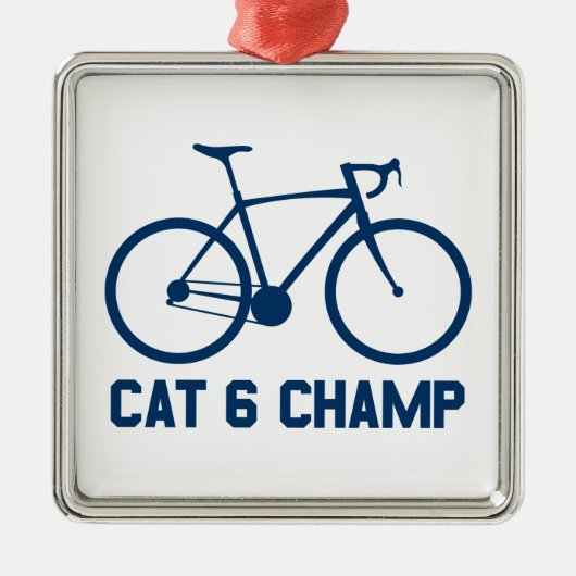 CAT 6 Champ Metalen Ornament (Voorkant)
