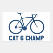 CAT 6 Champ Rechthoekige Sticker (Voorkant)