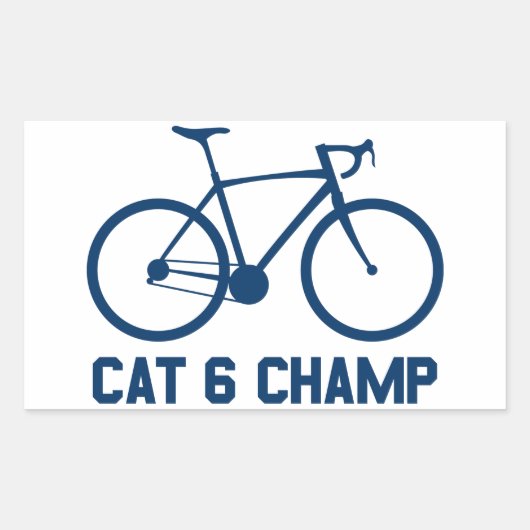 CAT 6 Champ Rechthoekige Sticker (Voorkant)