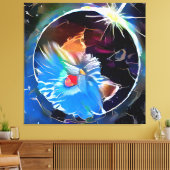 Cat 6 - Zonneeclipes Canvas Afdruk (Insitu (Woonkamer))