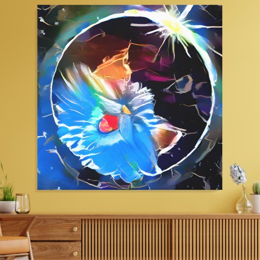 Cat 6 - Zonneeclipes Canvas Afdruk (Insitu (Woonkamer))