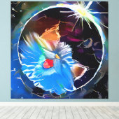 Cat 6 - Zonneeclipes Canvas Afdruk (Insitu (Houten vloer))