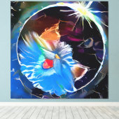 Cat 6 - Zonneeclipes Canvas Afdruk (Insitu (Houten vloer))