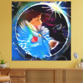 Cat 6 - Zonneeclipes Canvas Afdruk (Insitu (Woonkamer))