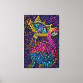 Cat 7 - Lucky no 7 Canvas Afdruk (Voorkant)
