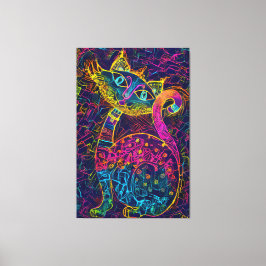 Cat 7 - Lucky no 7 Canvas Afdruk