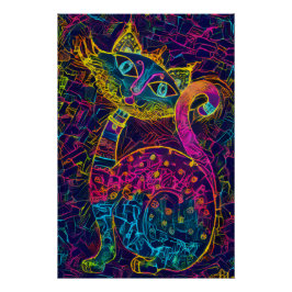 Cat 7 - Lucky no 7 Perfect Poster