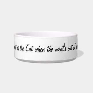 Cat-A-Copia Custom "Old English Gezegde" Pet Bowl Voerbakje