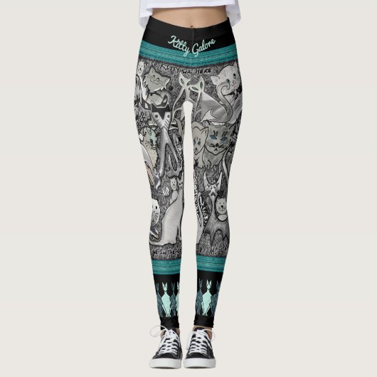 Cat-A-Listers gepersonaliseerd Leggings (Voorkant)