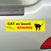 CAT aan boord - Let op - rijden/autosticker Bumpersticker (Op auto)