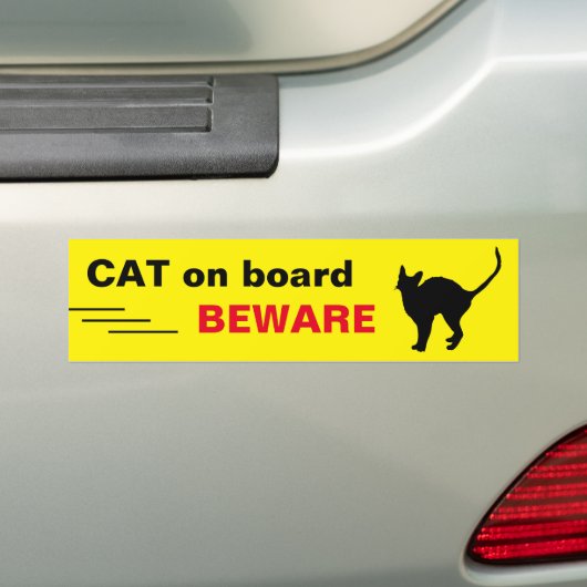 CAT aan boord - Let op - rijden/autosticker Bumpersticker (Op auto)