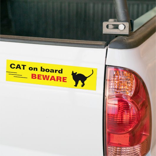 CAT aan boord - Let op - rijden/autosticker Bumpersticker (Op Truck)