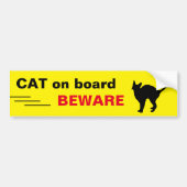 CAT aan boord - Let op - rijden/autosticker Bumpersticker (Voorkant)