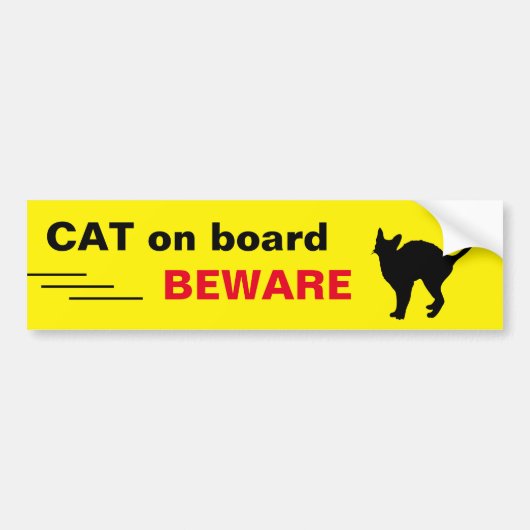 CAT aan boord - Let op - rijden/autosticker Bumpersticker (Voorkant)