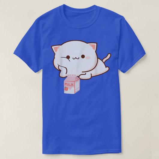 Cat aardbery Milk Anime Japanse Kawaii T-shirt (Design voorkant)
