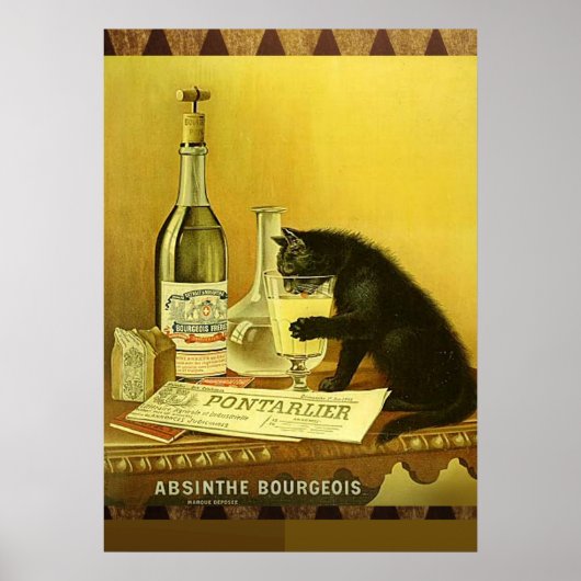  Cat - Absinthe Bourgeois Poster (Voorkant)